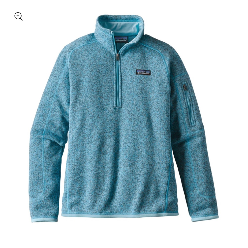 Patagonia Light Blue & Heather Gray Better Sweater 1/4 zip GUC Size XS